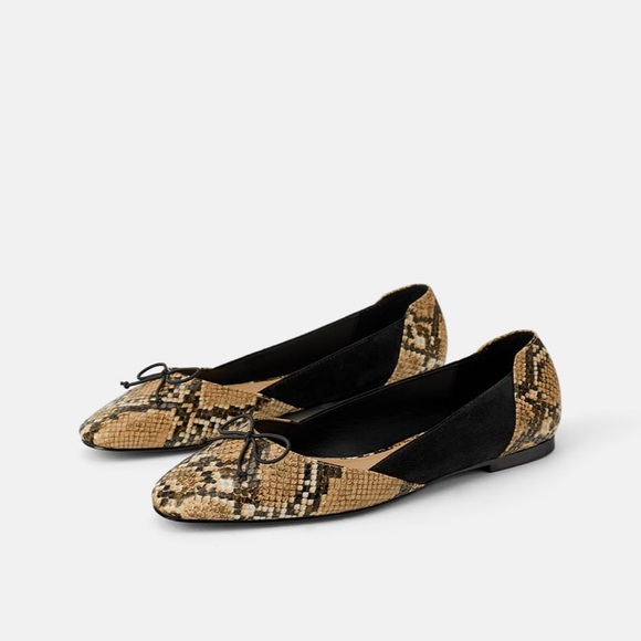 Zara Shoes Nwt Zara Ballet Flats With Bow Poshmark